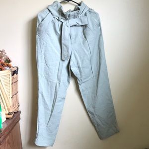 NWT A New Day Green Paperbag Waist Pants XS